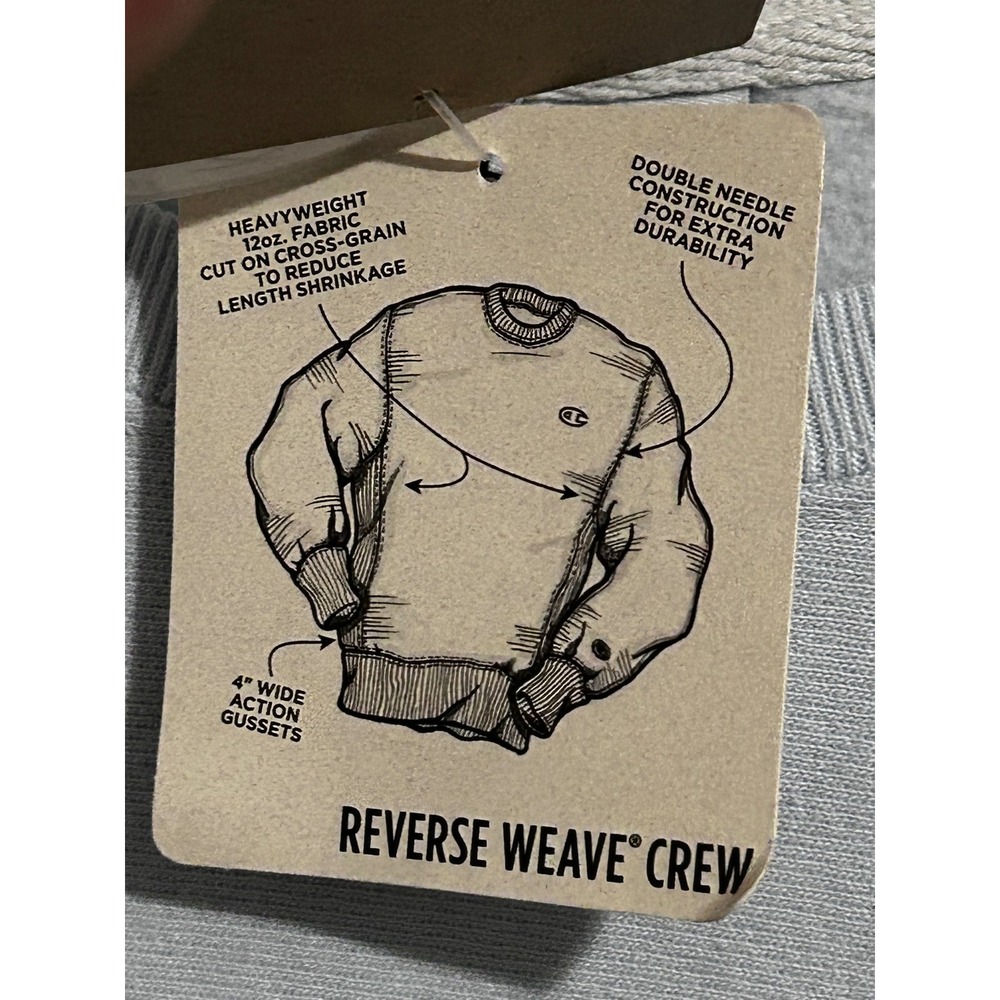 Champion Reverse Weave Heavyweight Sweatshirt Blues Pullover‎ Women's Large NWT - Picture 5 of 9